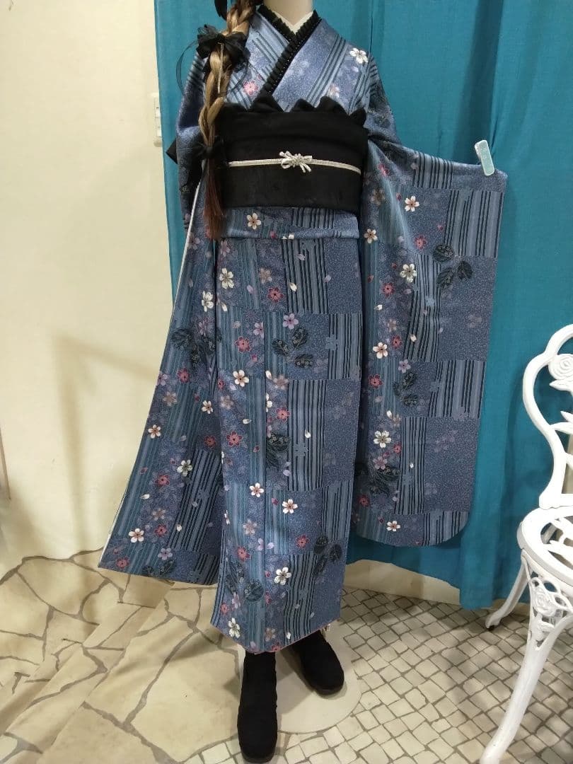 振袖フルセット、正絹鈴乃屋振袖、重ね衿、帯揚げ帯締め、西陣袋帯、襦袢、ガード加工