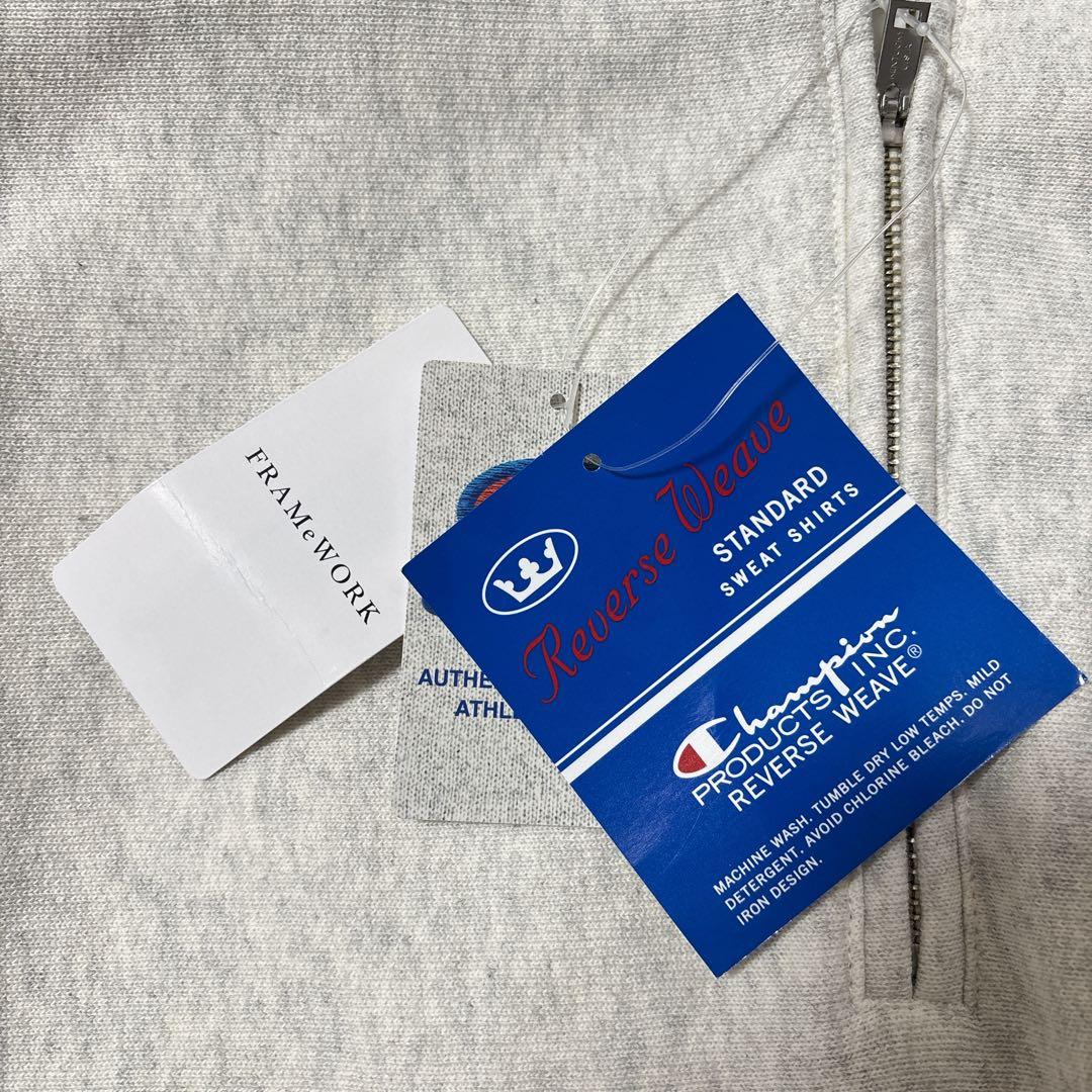 新品◎Champion 別注 フードハーフジップドロストプルオーバー