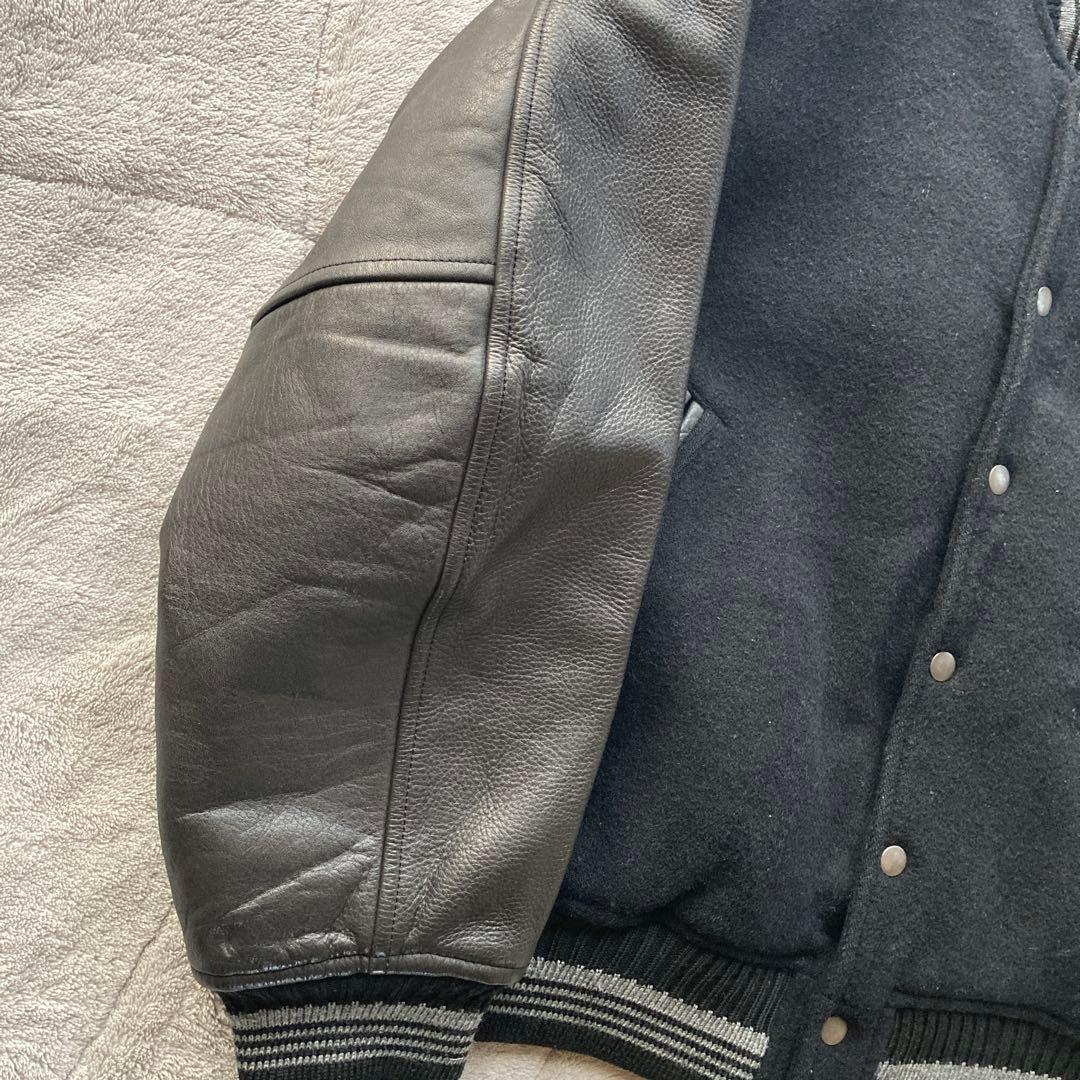 希少XLサイズ　美品　80s MEN’S BIGI 袖レザー　スタジャン