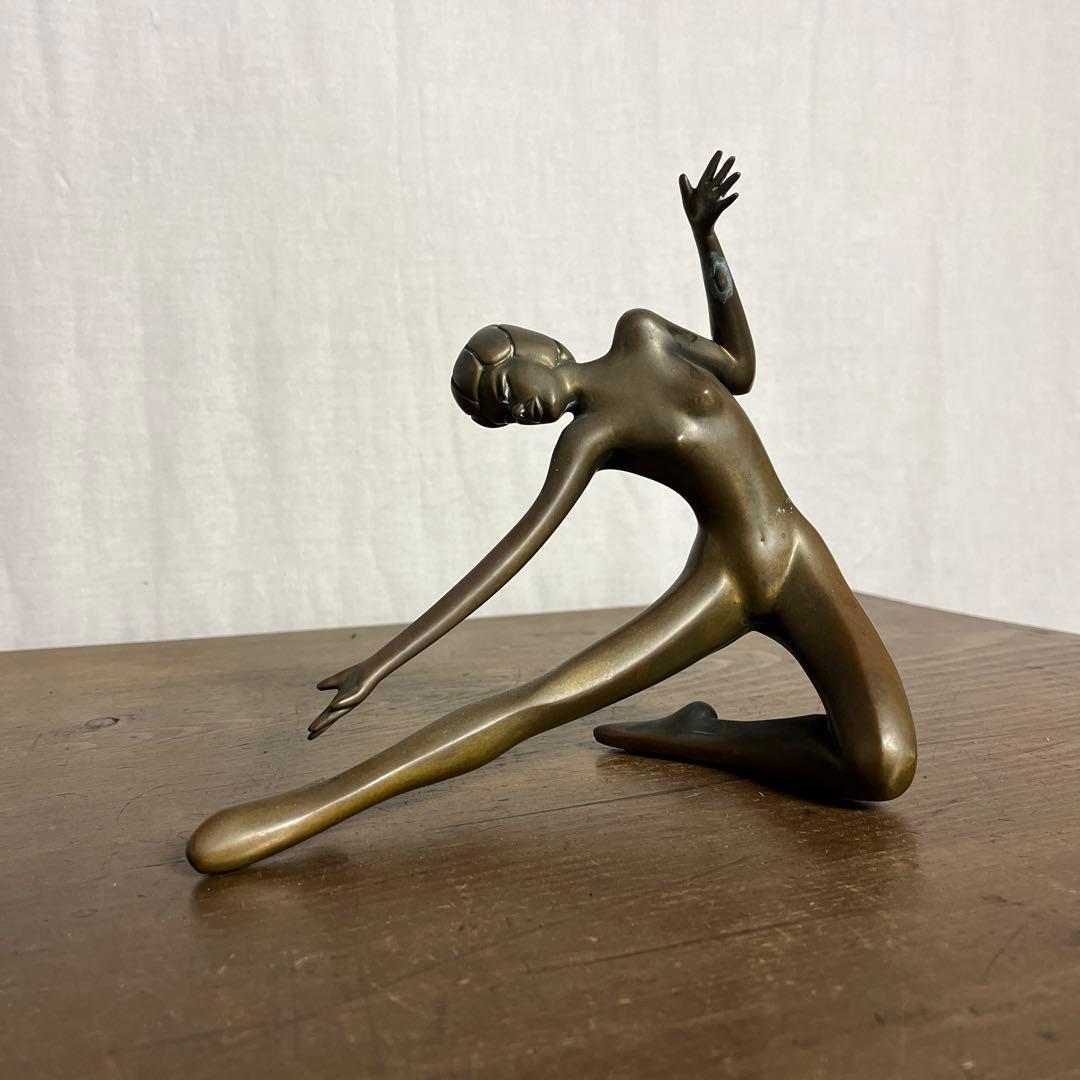 古雑貨アンティーク品◾️真鍮製 女性像 オブジェ 置物 ヌード ビンテージ品