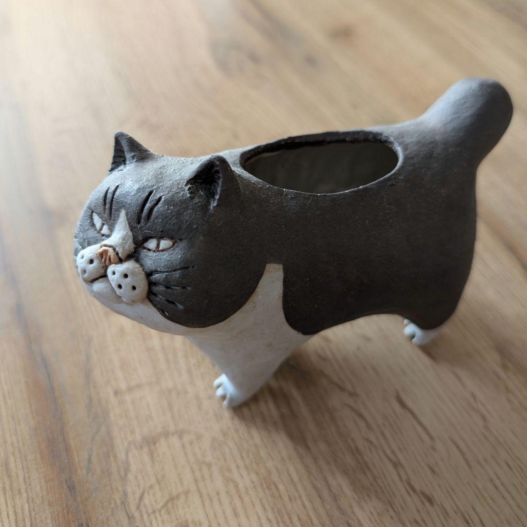 かとうゆみ　ねこの置物