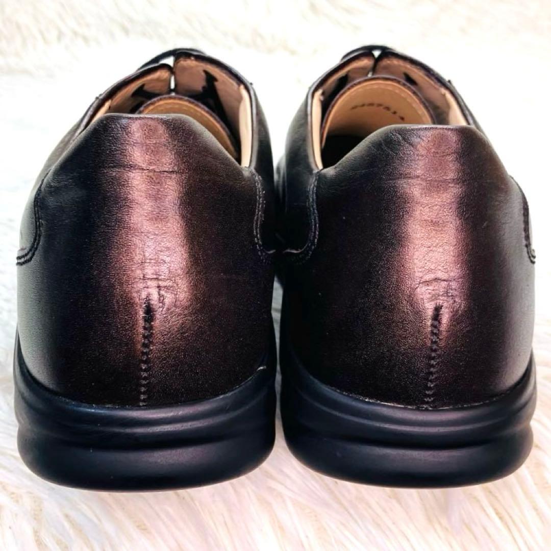 【新品未使用】Finn Comfort :size 6レースアップ 光沢ブラウン