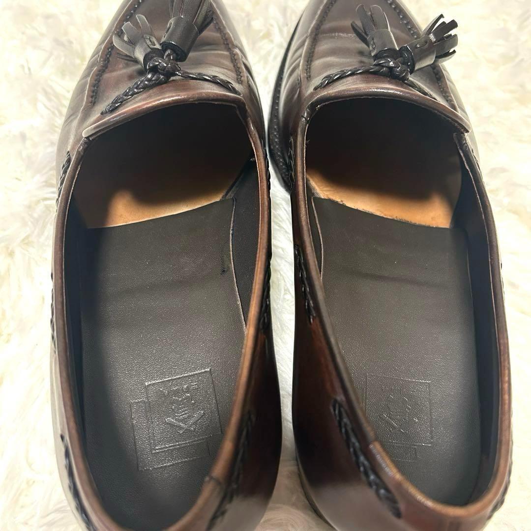 が*離様 三陽山長 鹿三郎 レザー タッセルローファー 7 25cm 革靴 ダー