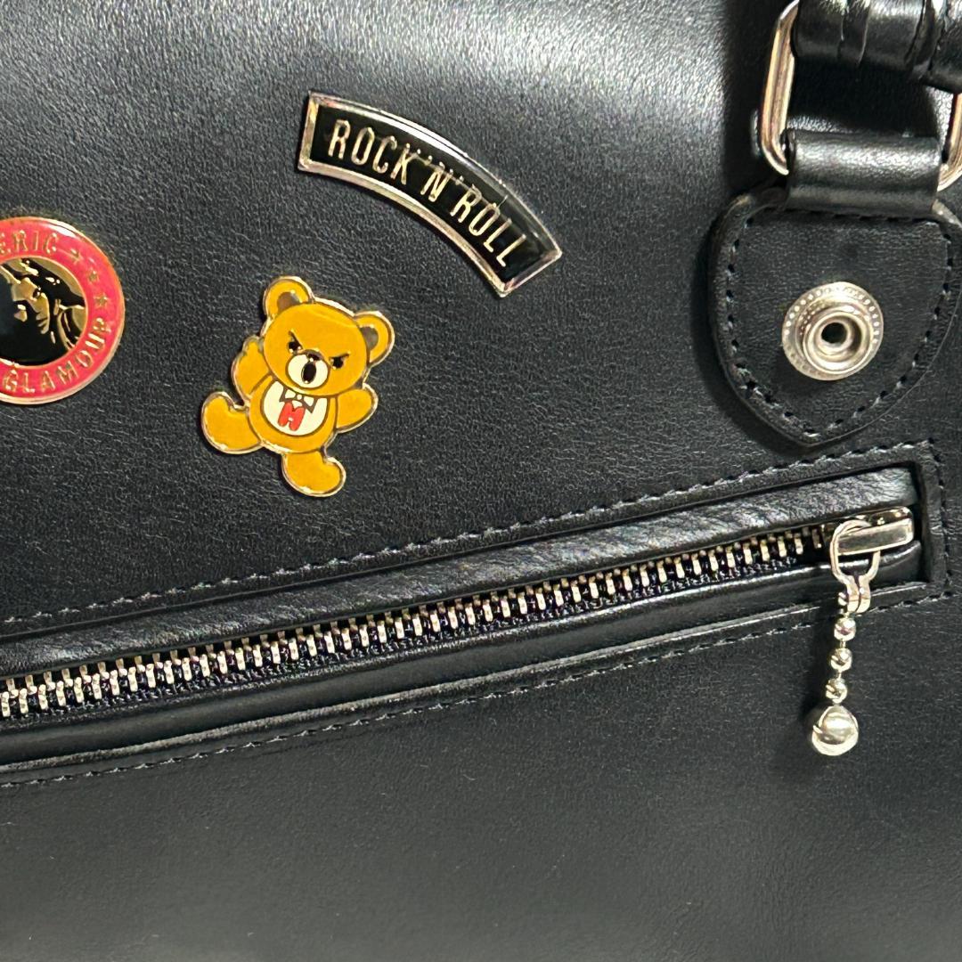 美品　ヒステリックグラマー　スタッズ　レザー　2wayボストン　ショルダーバック