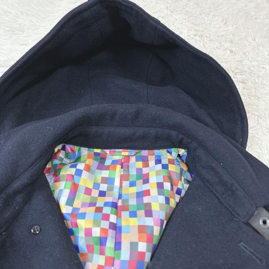 uniform experiment Pコート ダブルブレスト フード取外し可能