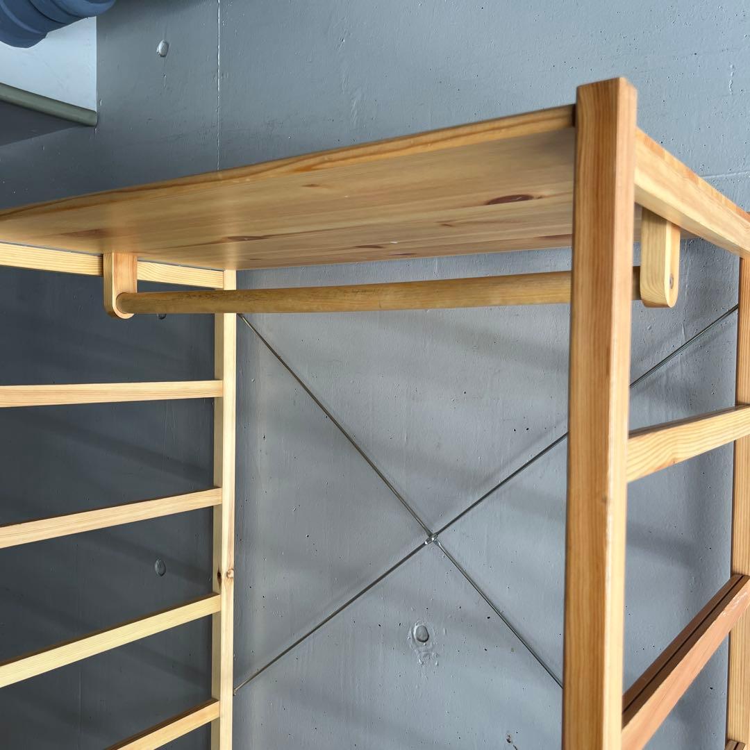 美品・希少木製バー仕様★無印 パイン材ユニットシェルフ・ワードロープ