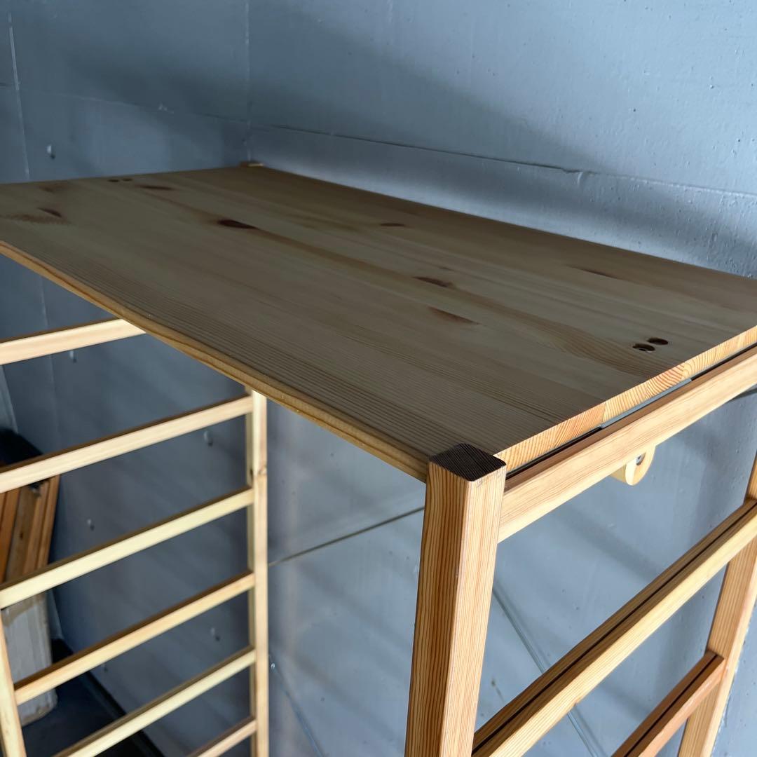 美品・希少木製バー仕様★無印 パイン材ユニットシェルフ・ワードロープ