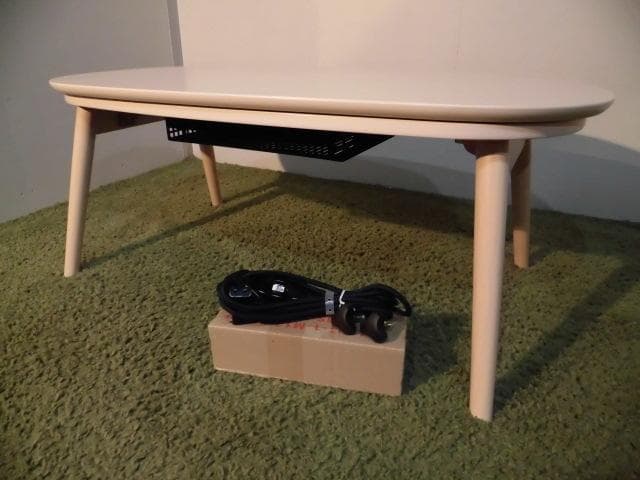 【全国一律送料無料】北欧風オールシーズン折れ脚こたつ楕円テーブルカルミナホワイト