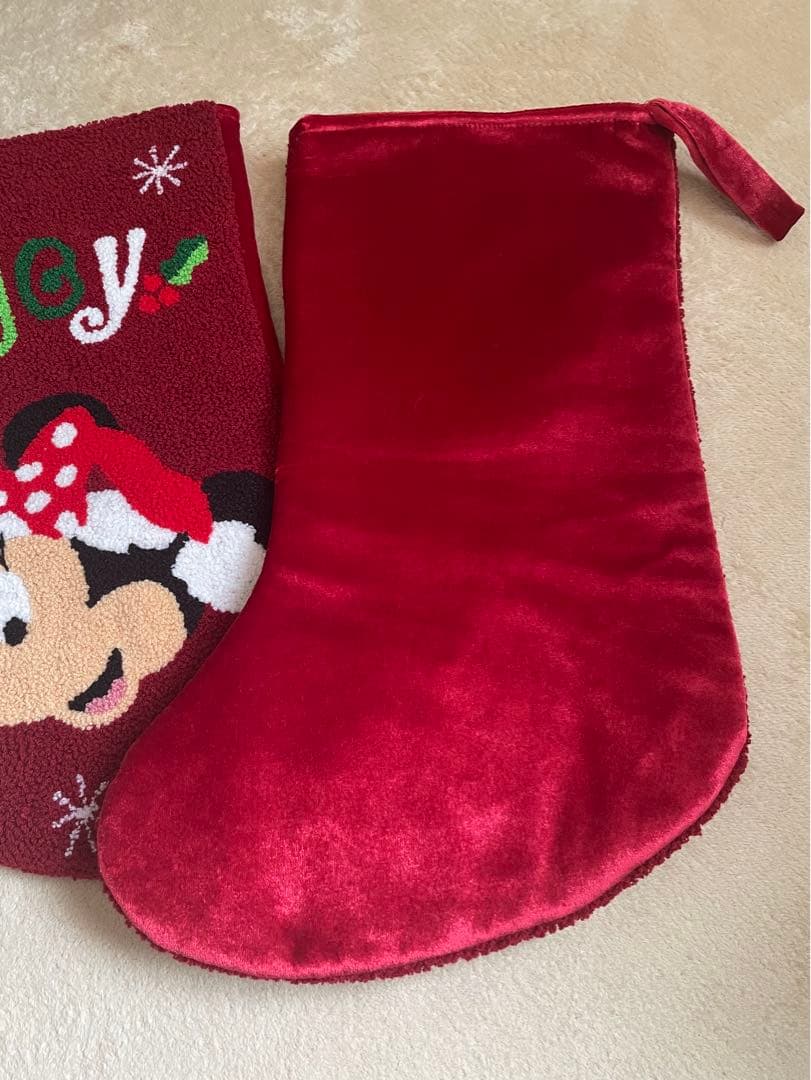 【アメリカディズニー公式】ミニー クリスマスストッキング 2枚セット 日本未発売