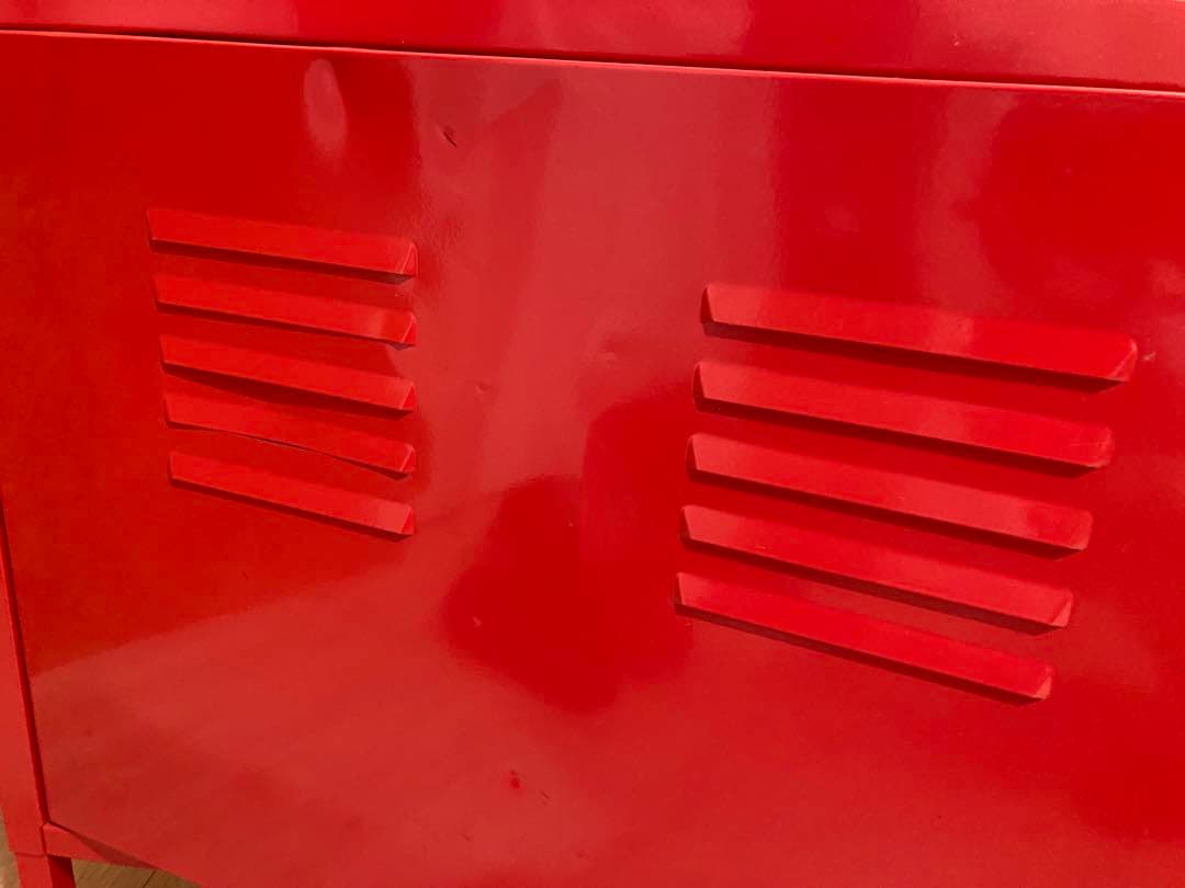 ぬかみそ　【廃盤品】IKEA PS スチールキャビネット レッド