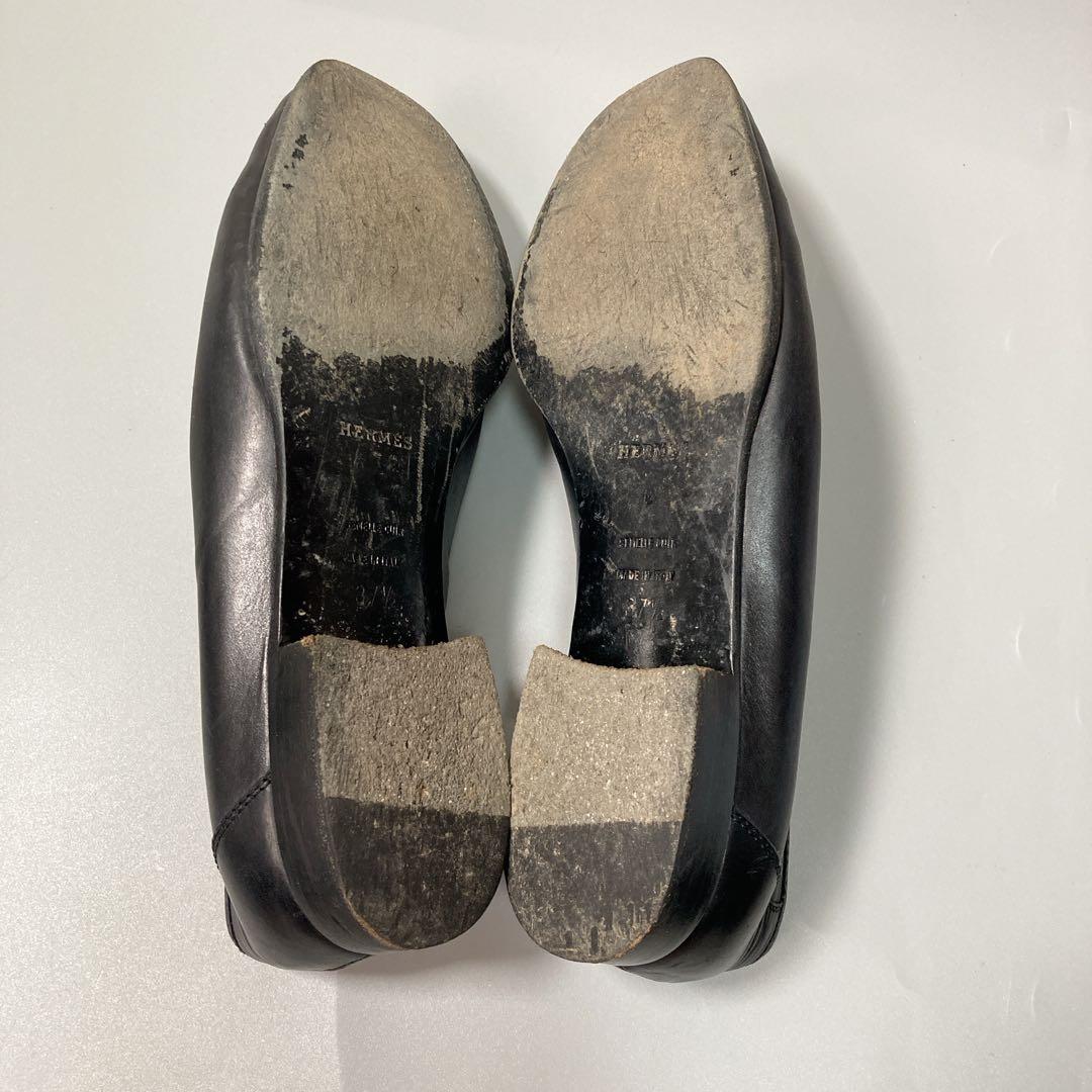 HERMES エルメス コンスタンス ローファー Hロゴ 革靴 37 1/2