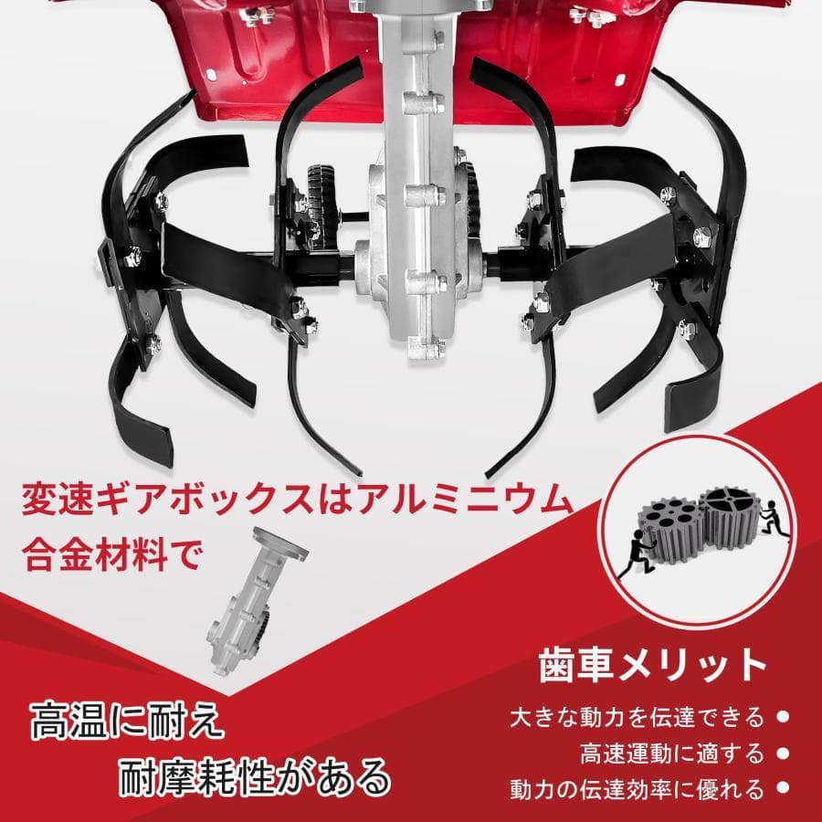 エンジン式耕運機 手押し耕うん機 排気量55cc 四ストローク動力耕幅
