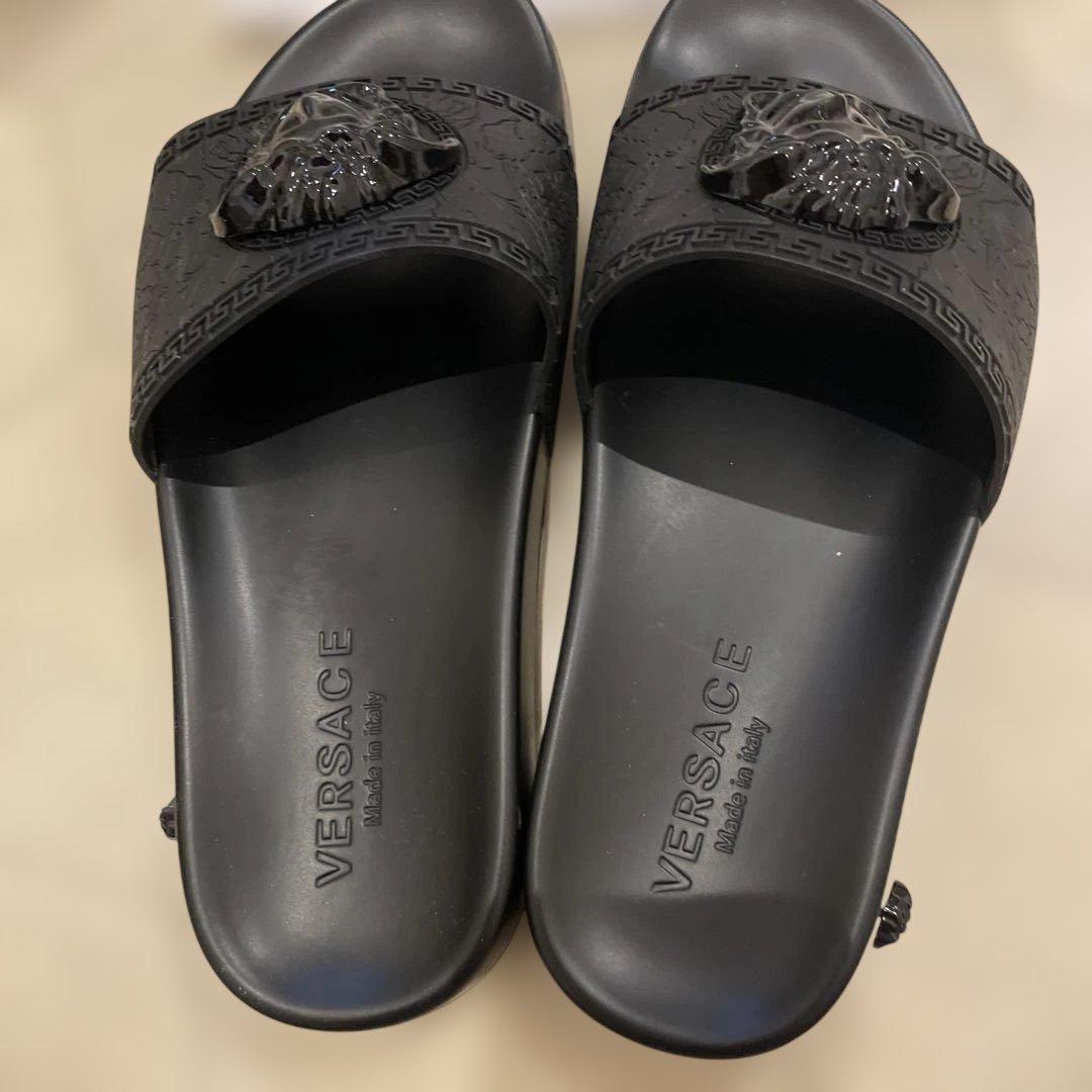 VERSACE ブラック ビーチサンダル　40