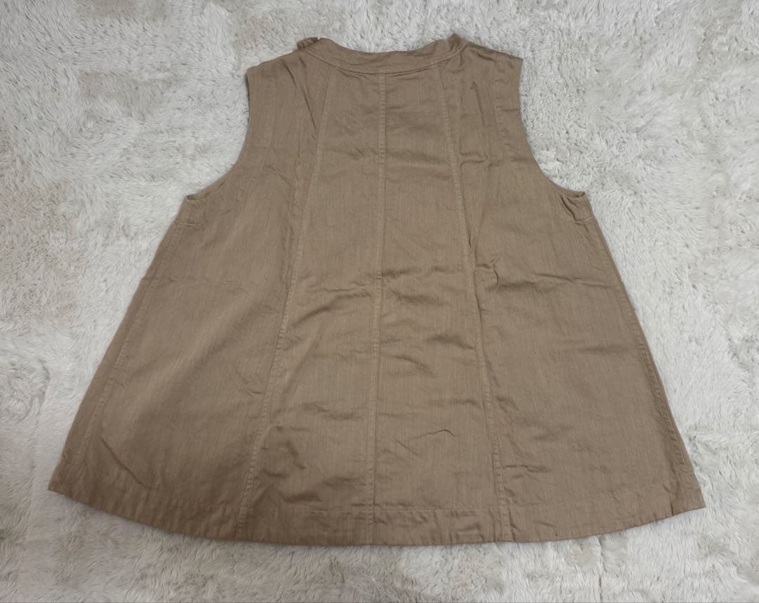 45Rコットンリネンゴマチノのノースリーブトップ 45rpm 美品