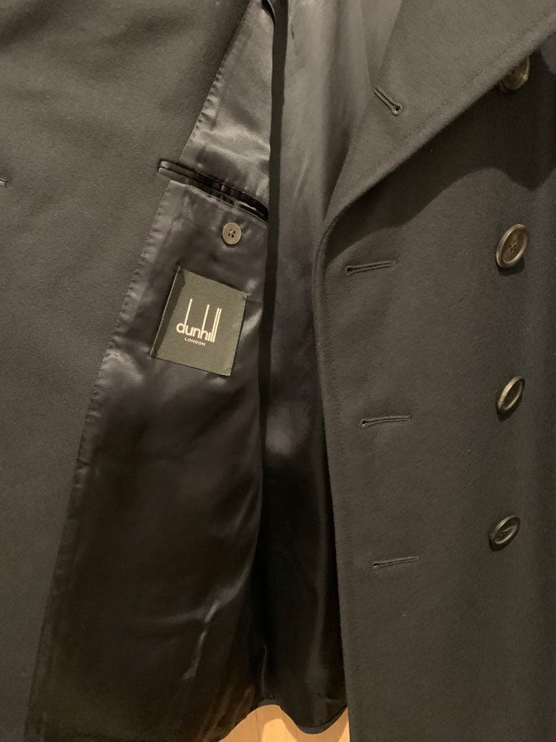 ダンヒル　dunhill ピーコート　ネイビー　イタリア製　サイズ48 カシミヤ