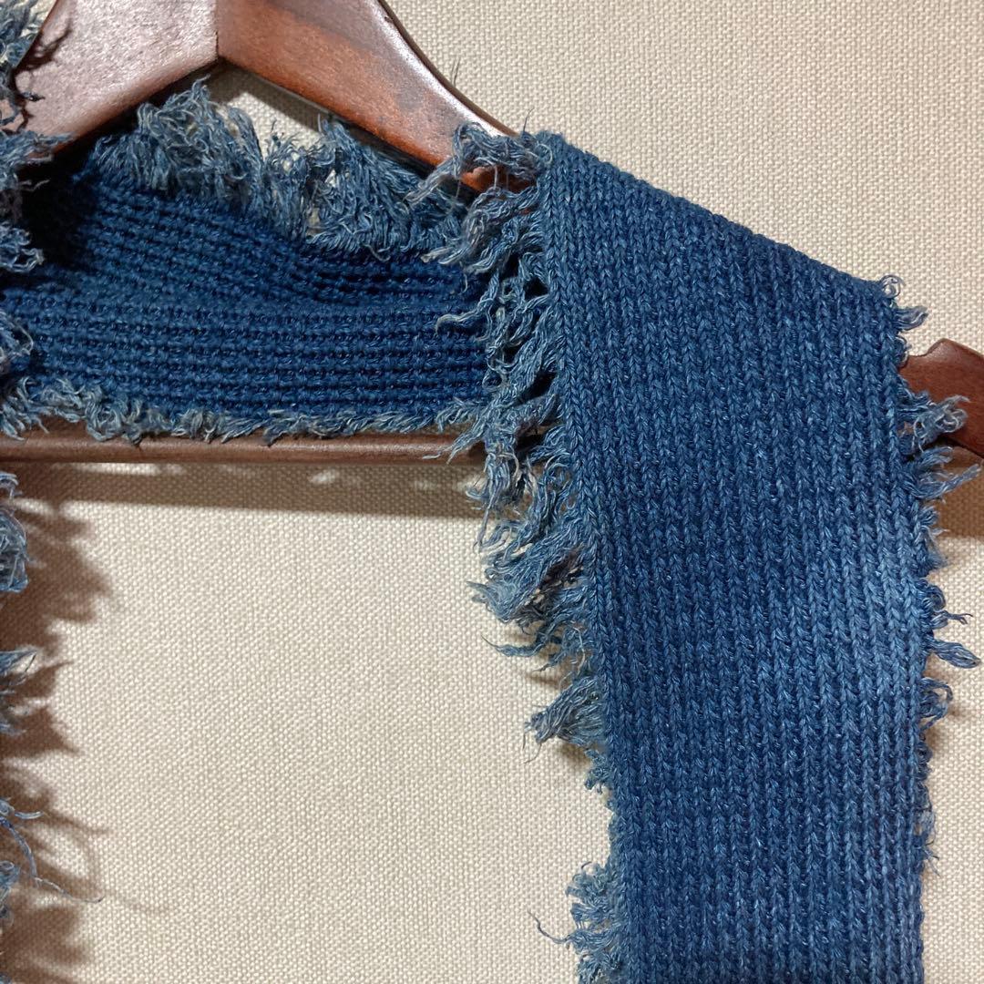 希少 70s usa コットンストール インディゴ ロサンゼルス製 ビンテージ