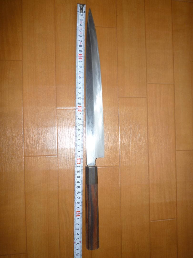 刀匠　一竿子忠鋼　柳包丁 (ダマスカス模様)(波紋)