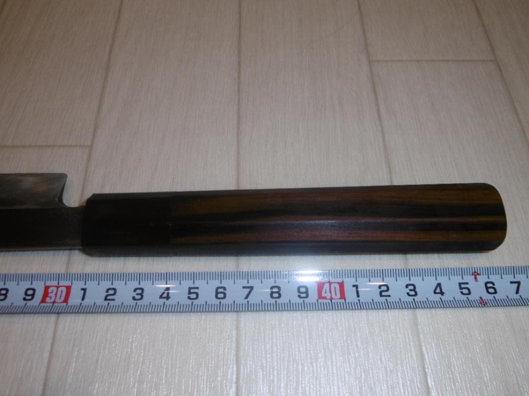 刀匠　一竿子忠鋼　柳包丁 (ダマスカス模様)(波紋)