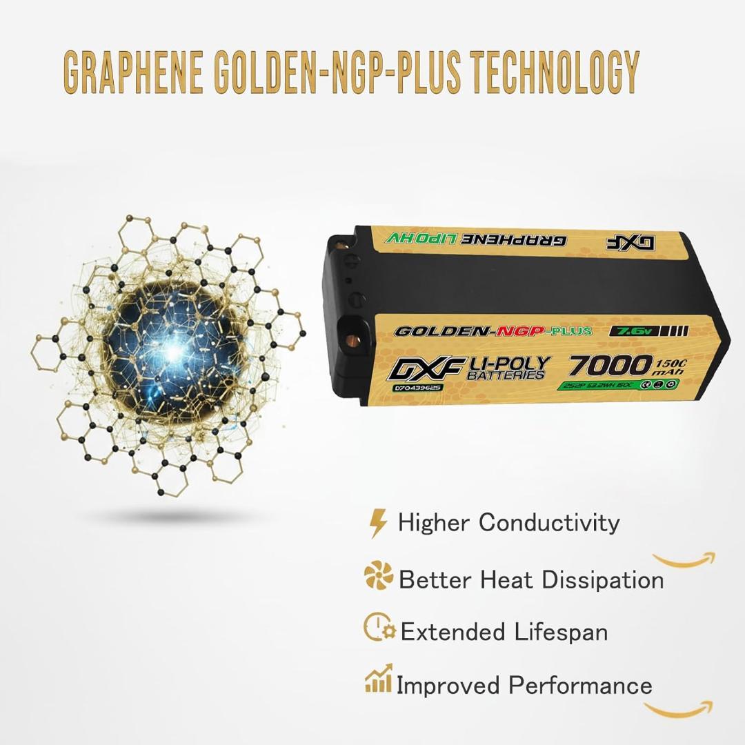 新品⭐️DXF 2S 7.6V 150C 7000mAh 中型リポバッテリー②