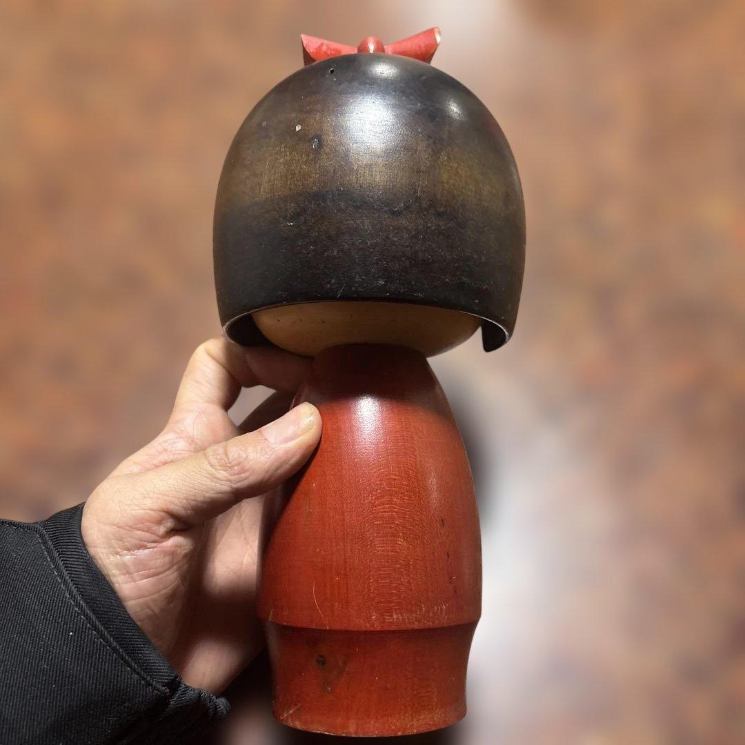政好作 創作こけし 約24cm 作家物 昭和レトロ
