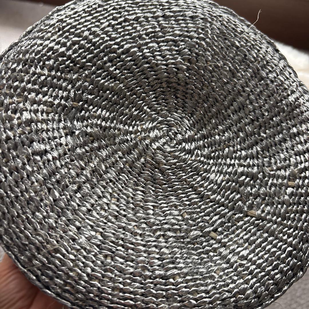 【美品】OVALKago-Bag Charm、ファー付きワンハンドルカゴバッグ