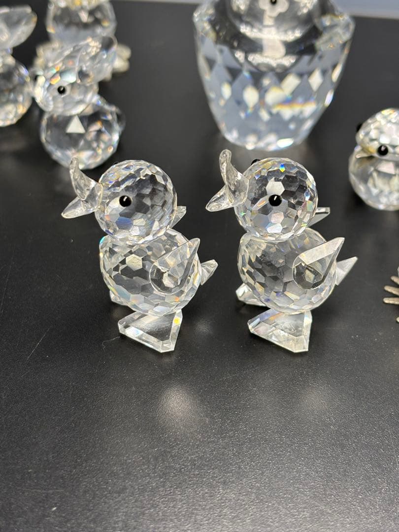 SWAROVSKI クリスタルまとめ スズメ ひよこ スワロフスキー 花瓶 廃盤