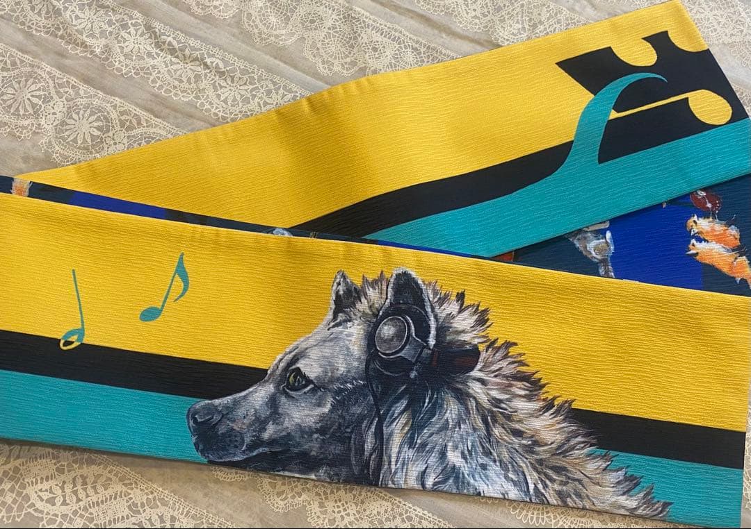 CHOKO×Rui 半幅帯 動物柄 未使用 タグ付き 両面