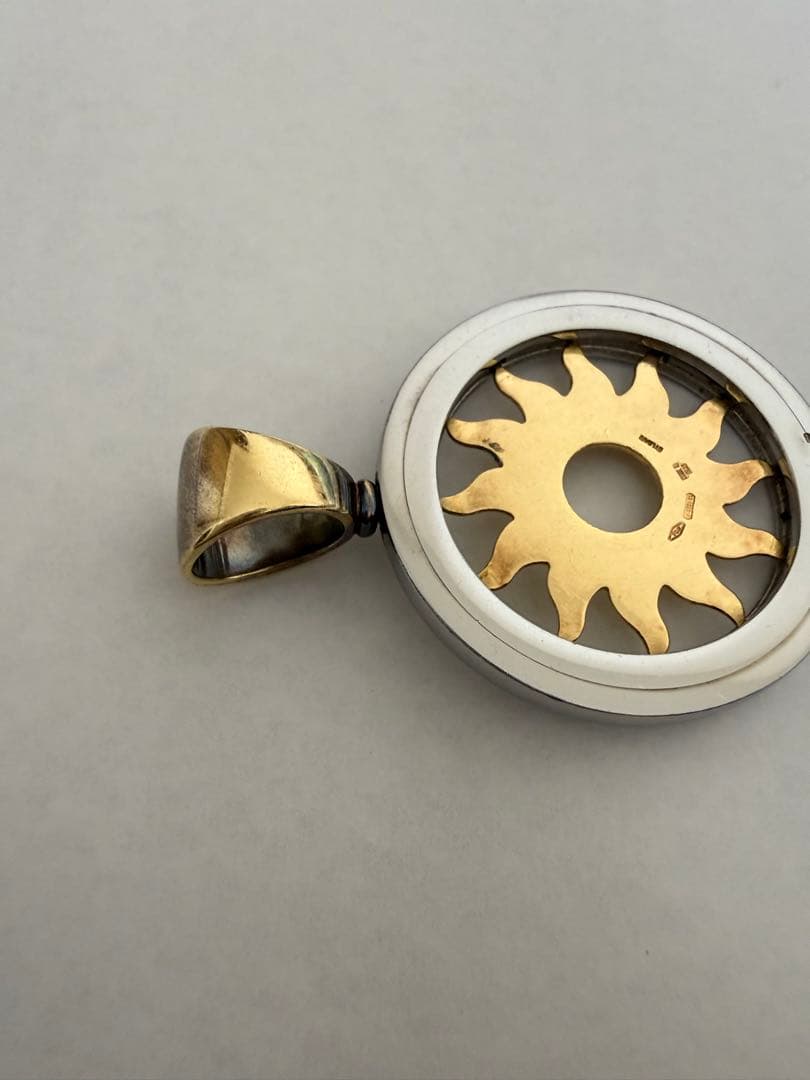 BVLGARI ブルガリペンダントトップ　トンドサン　シルバー×YG750