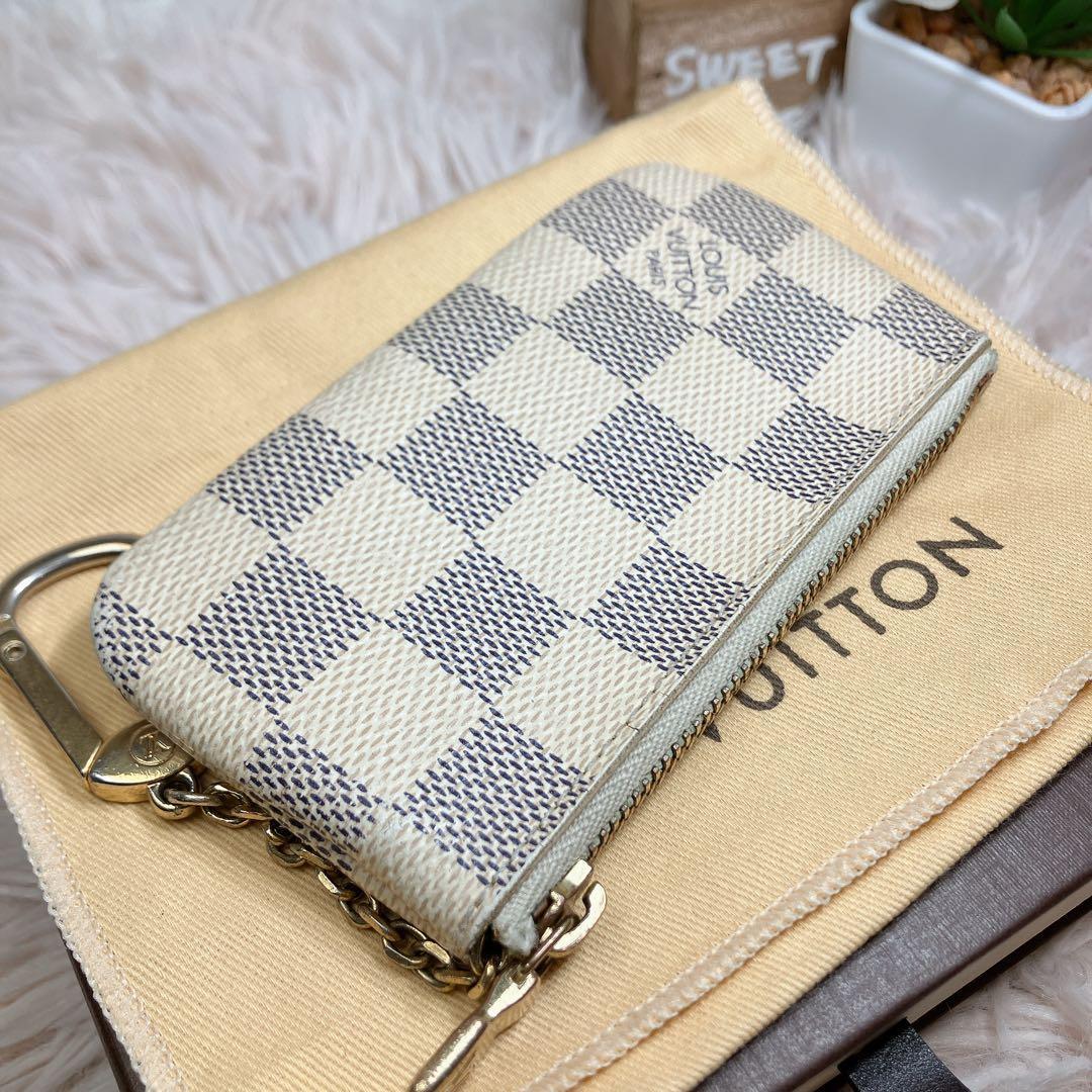 ！美品！ ルイヴィトン ダミエ アズール ポシェットクレ ケース 小銭入れ