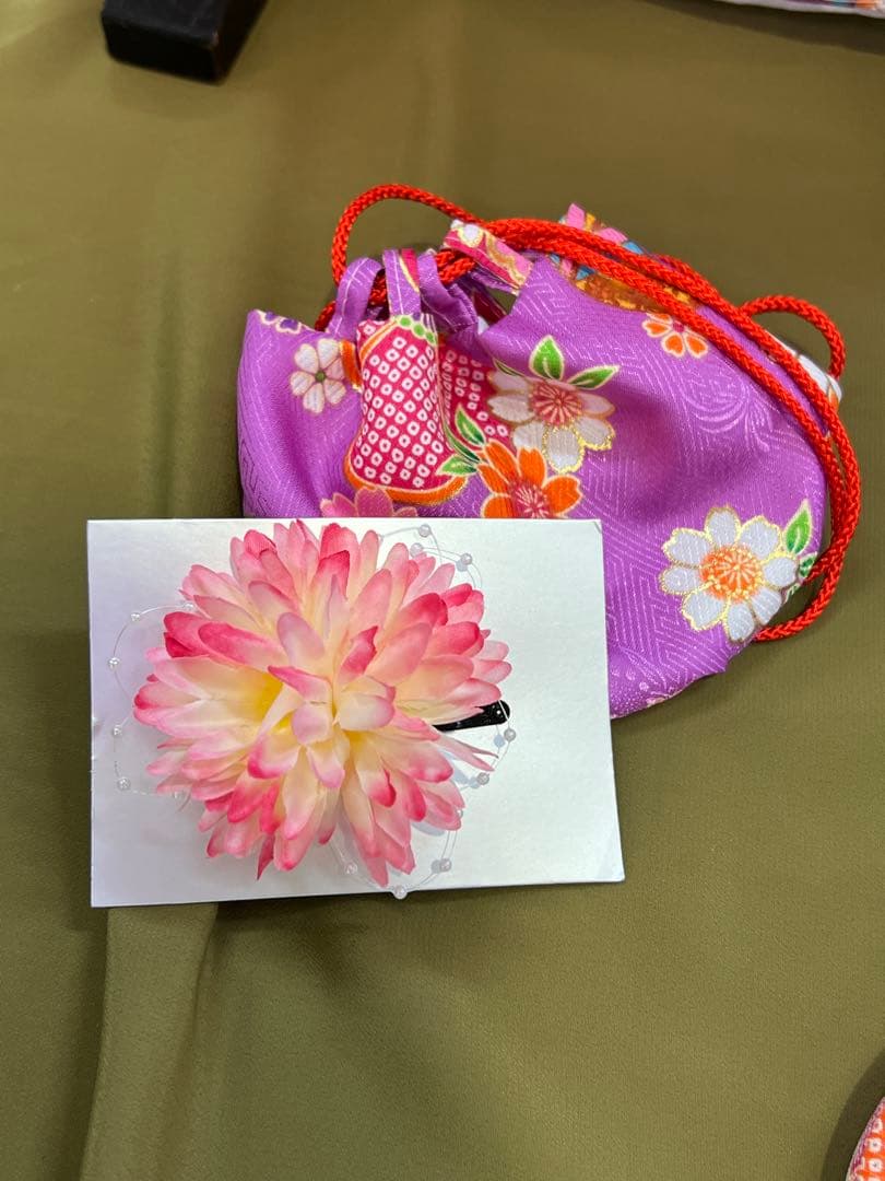 新品　七五三　三歳女子　被布きものセット