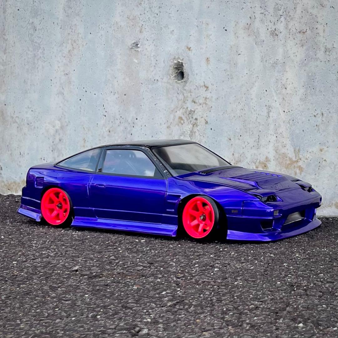 「D1ライツ練習機風」180SX 1/10 ラジコン ボディ ドリフト 完成品