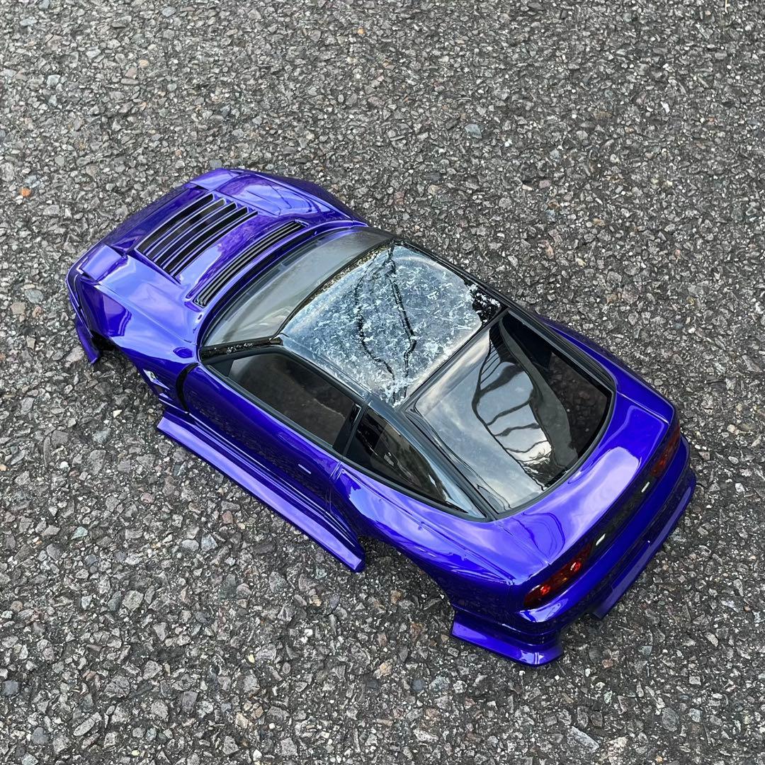 「D1ライツ練習機風」180SX 1/10 ラジコン ボディ ドリフト 完成品