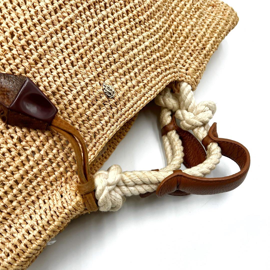 Helen Kaminski NIDA ハンドバッグ ラフィア ロープハンドル