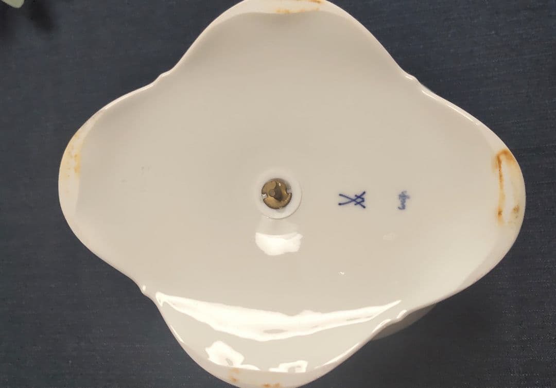 マイセン☆白磁コンポート☆ホワイトレリーフ