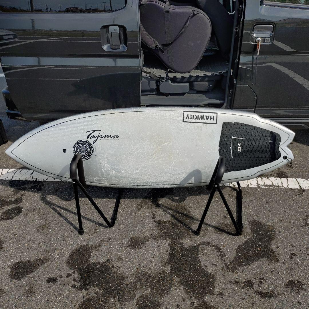 ジャスティスサーフボード　ホーキー5.8　クワッドフィン　トライフィン付属