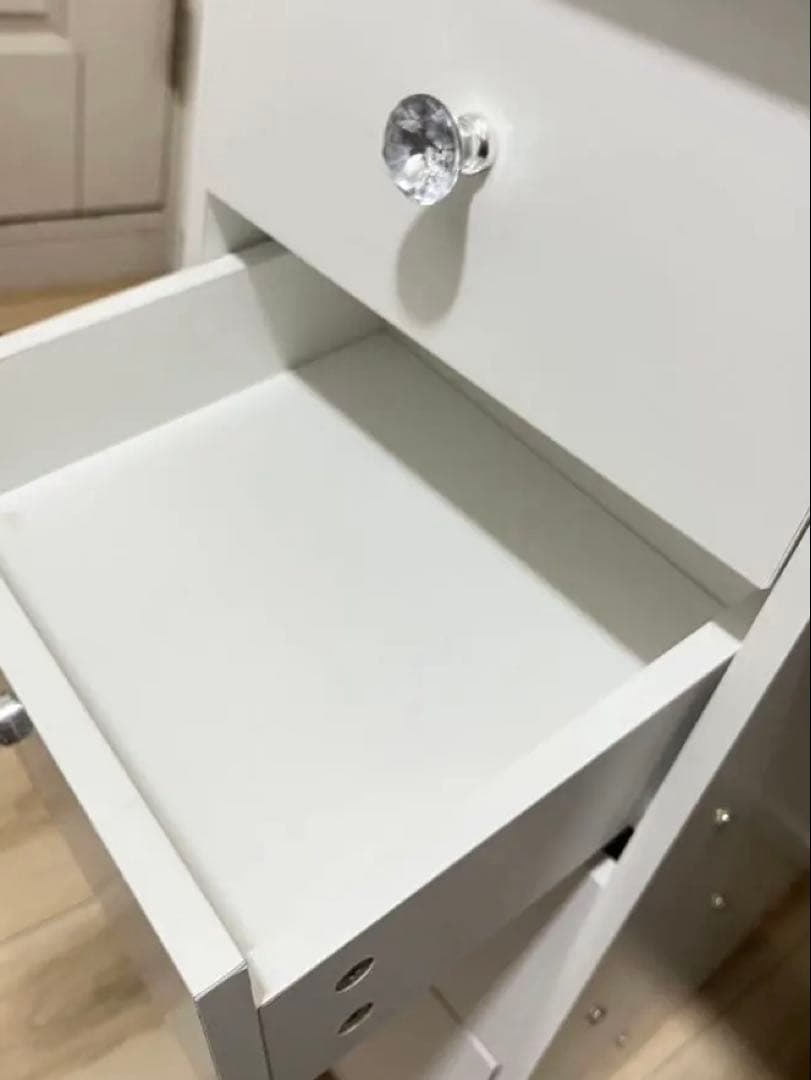 【値下げ！！】ホワイトLEDライト付きドレッサー(引き取り限定)