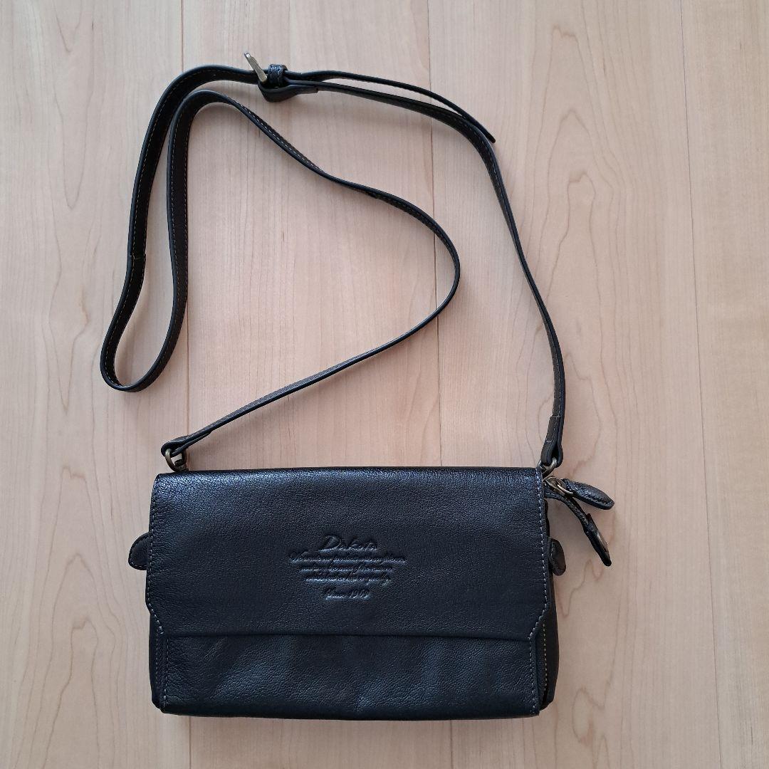 美品 ダコタ Dakota ショルダーバッグ お財布ショルダー ブラック
