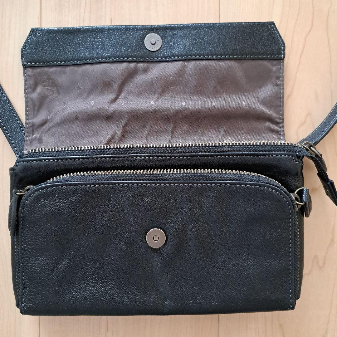 美品 ダコタ Dakota ショルダーバッグ お財布ショルダー ブラック