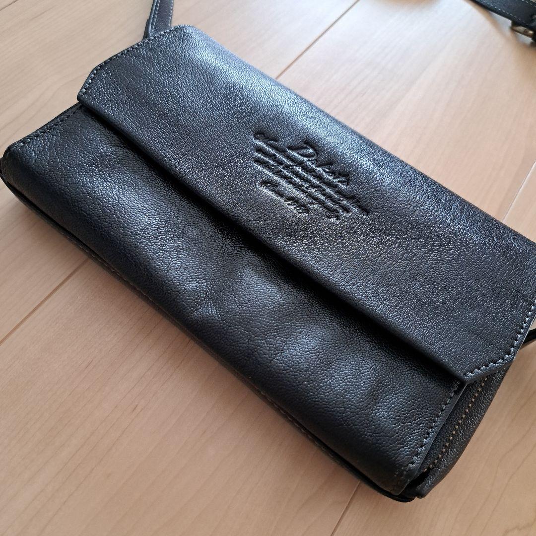 美品 ダコタ Dakota ショルダーバッグ お財布ショルダー ブラック