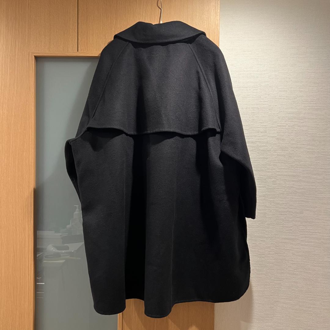 22aw Beauty & Youth リバー ポンチョ コート ネイビー S