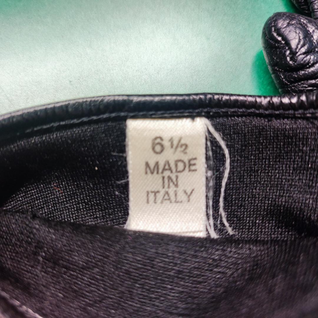 PRADA レザー手袋 黒 6_1/2 JIMMY CHOO 腕輪付 d127