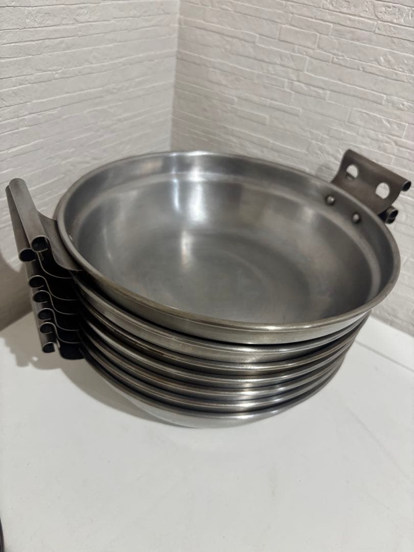 99.ステンレス　1人用鍋　計7個　両手鍋　アウトドア　キャンプ等