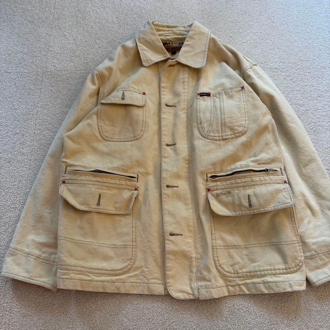 80s Schott ダック地 ワークジャケット 茶タグ USA製 Lサイズ
