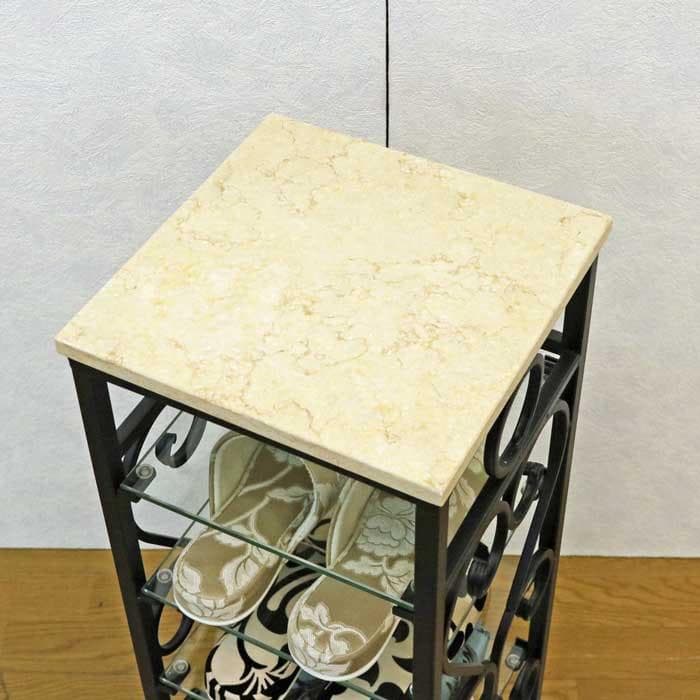 スリッパラック アイアン 大理石 玄関 フラワースタンド サイドテーブル