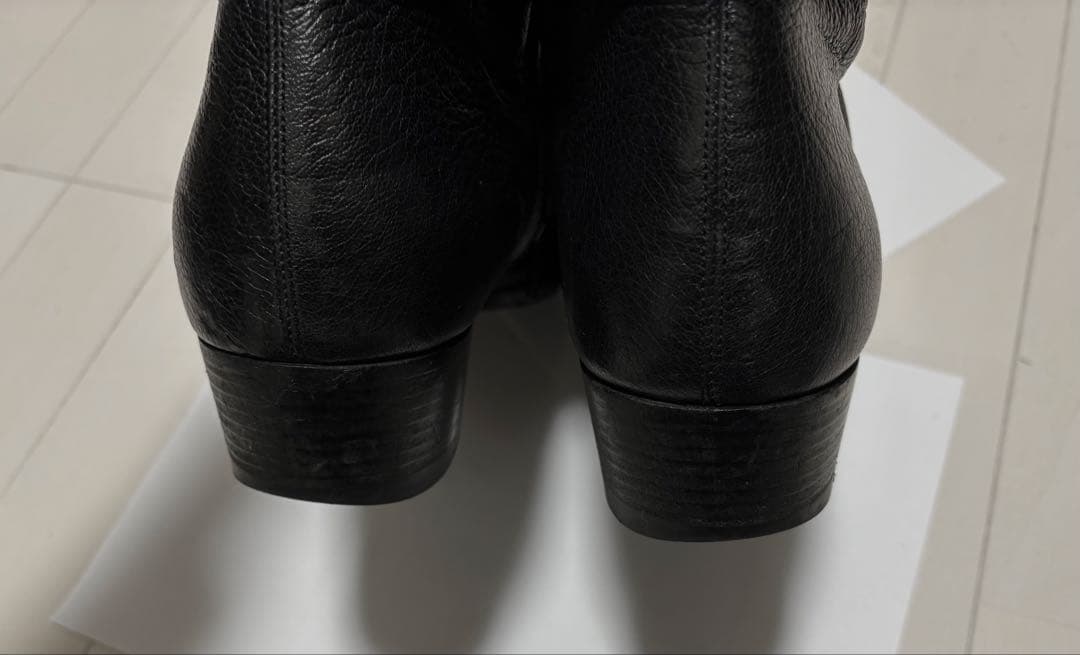 【美品】Saint Lawrent シュリンクレザー サイドジップブーツ