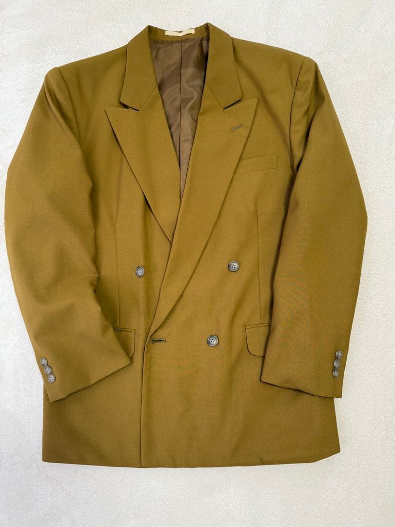 【菅田将暉】マスタードダブルスーツ ウール混　 サイズM