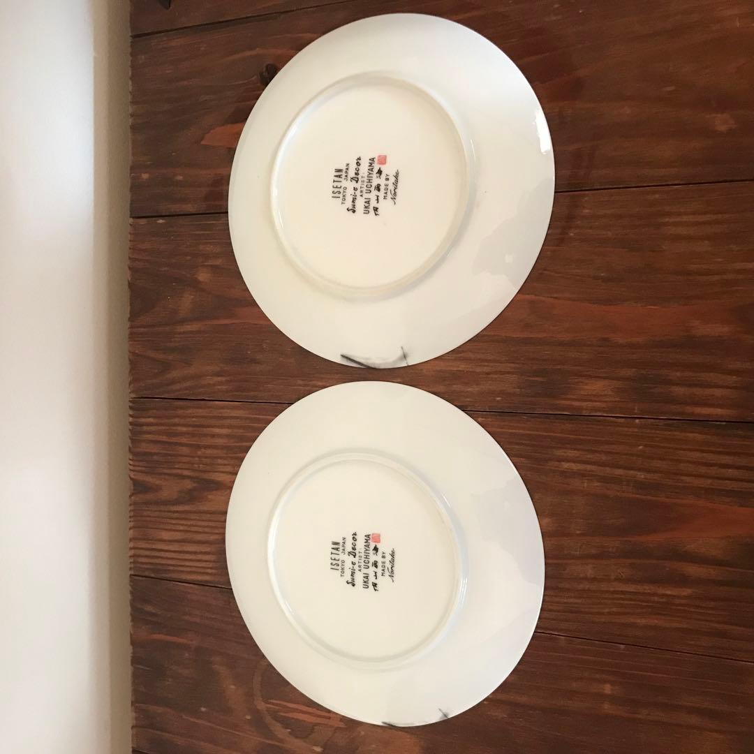 【希少】ISETAN ノリタケ 墨絵　内山雨海　皿　5枚セット