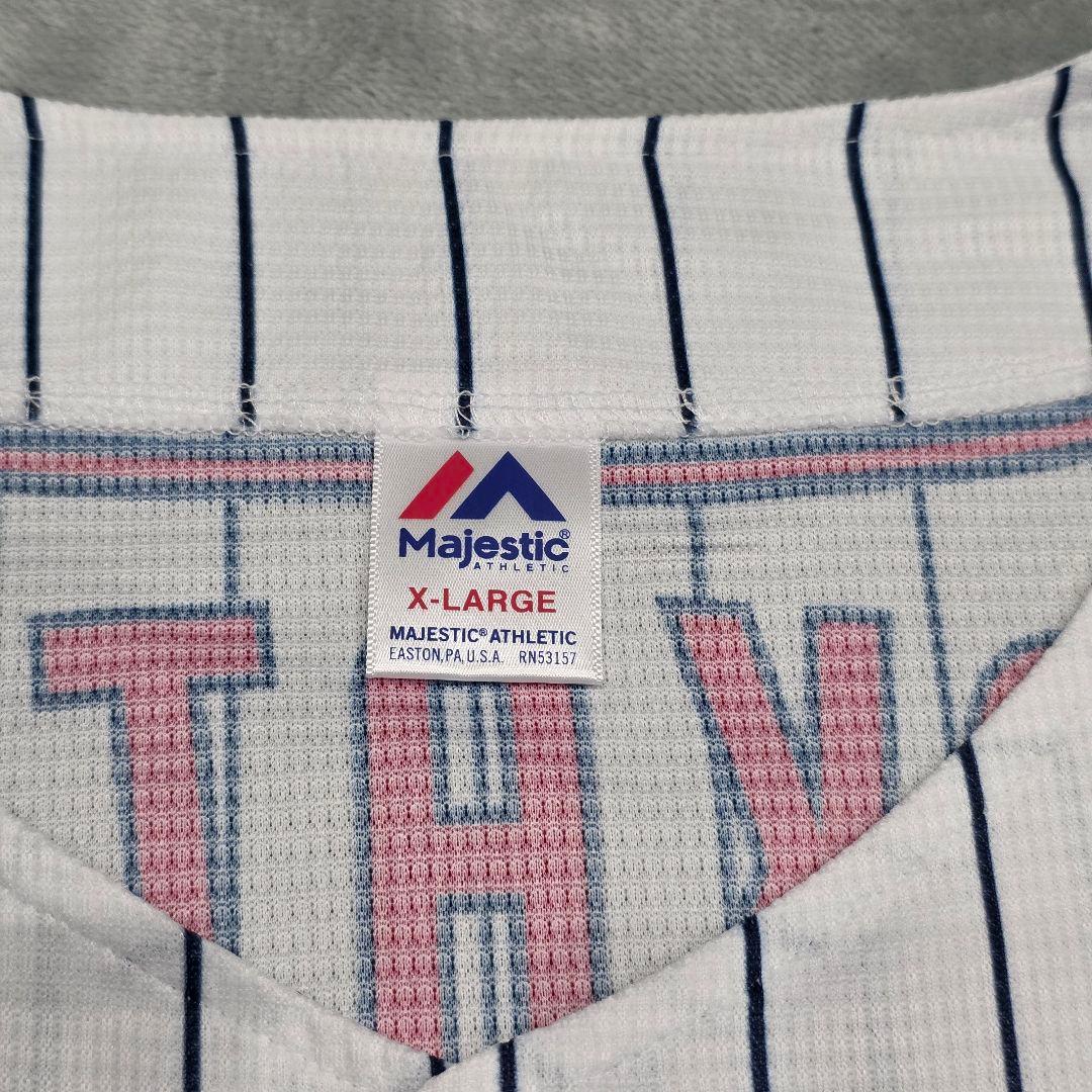 ヤクルトスワローズ　高津臣吾　ユニフォーム　XL　マジェスティック　白　野球