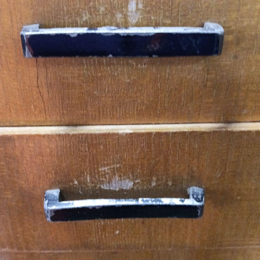 木製キャビネット　昭和レトロ・指物細工・アンティーク・7段