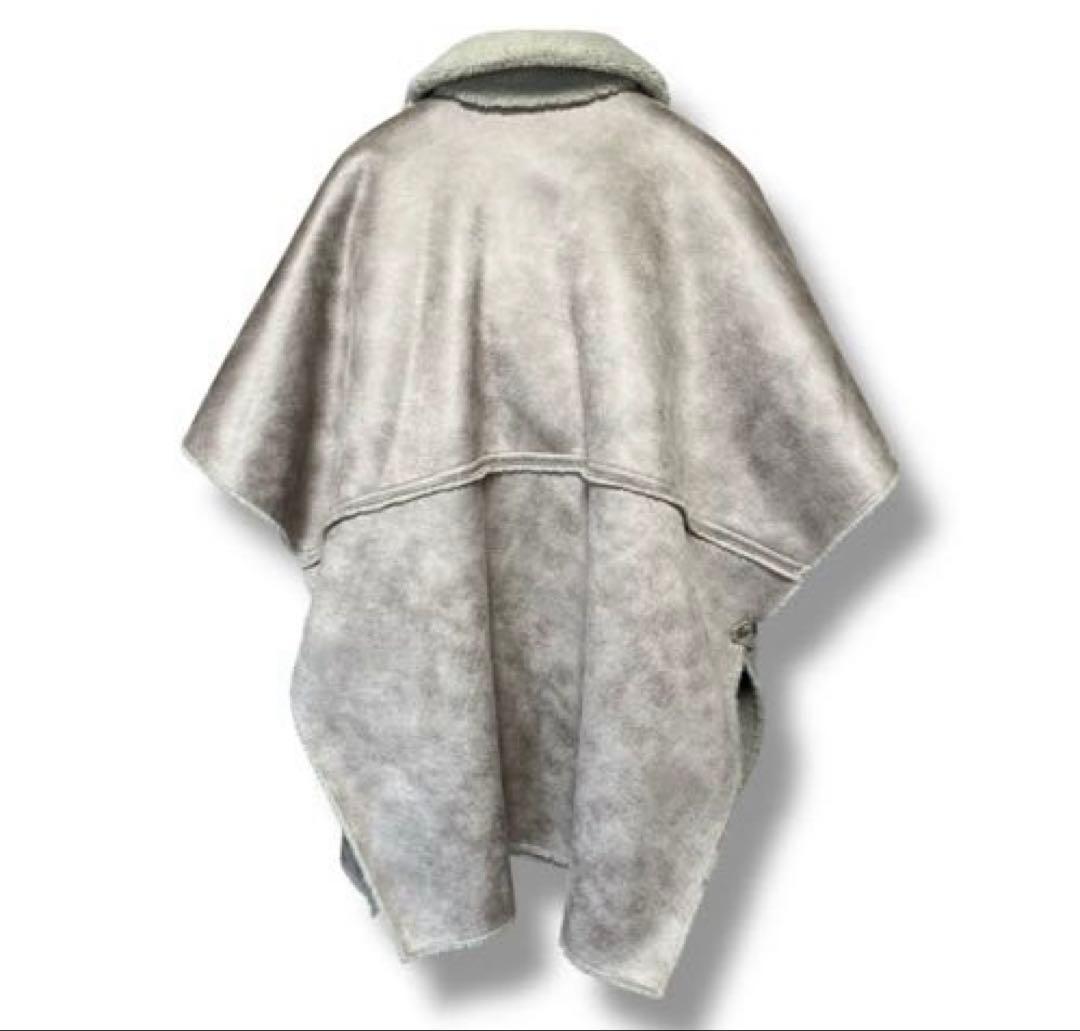 [お値下げ] AMERI アメリ リバーシブル ボア ポンチョ ケープコート